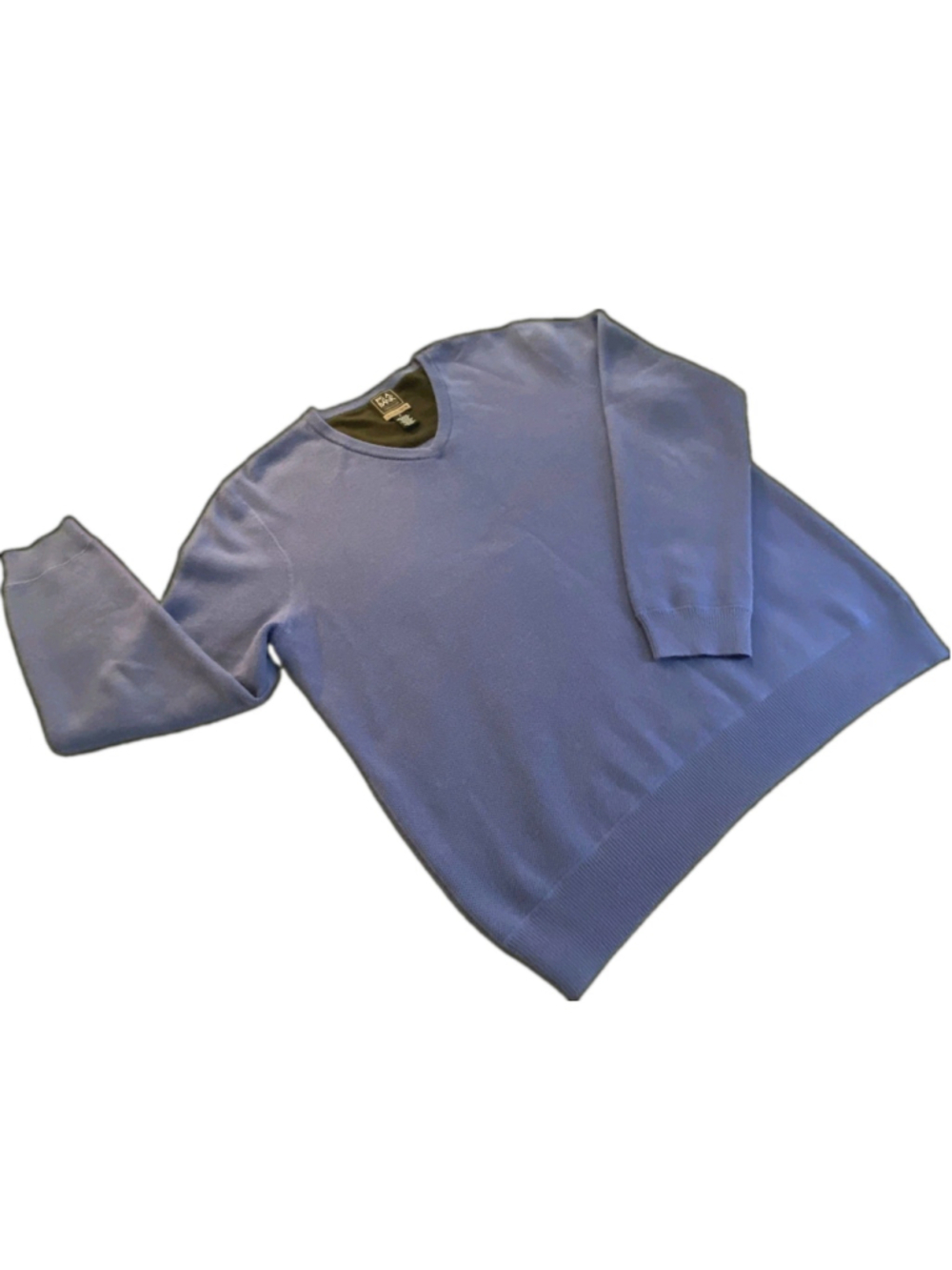 Jos A Bank Wool Blend Sweater Mens X-Large Blue Pullover Executive Collection